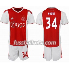 Fußballtrikots Ajax Amsterdam NOURL 34 Kinder Heim Trikotsatz 2018-2019